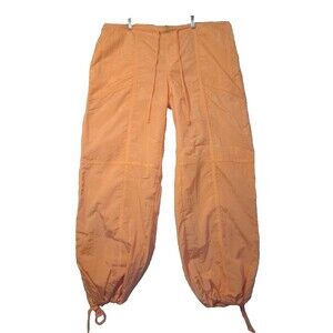Wild Fable Parachute Pants Women Size L Large Rise orange Cargo NWT
